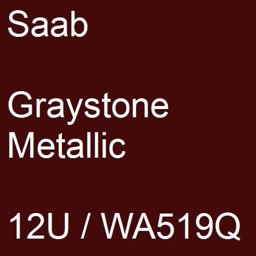 Saab, Graystone Metallic, 12U / WA519Q.